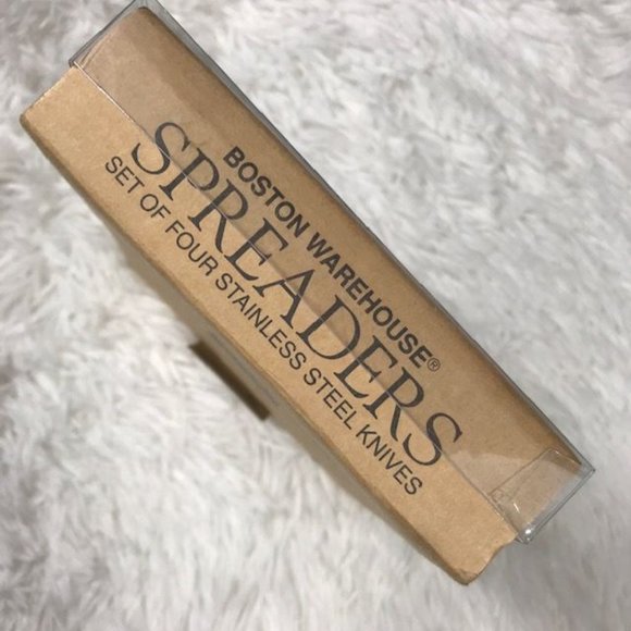 NWOT Set of 4 Boston Warehouse Beach Folk Stainless Steel Spreaders Knives - Picture 5 of 9